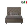 Cama doble francesa acolchada 140x200 con almacenamiento moderno Priya F Coste