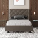 Cama doble francesa acolchada 140x200 con almacenamiento moderno Priya F Precio