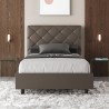 Cama doble francesa acolchada 140x200 con almacenamiento moderno Priya F Precio