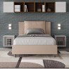 Cama francesa container 120x190 cojín cabecero acolchado Antea P Venta