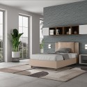 Cama francesa container 120x190 cojín cabecero acolchado Antea P Descueto