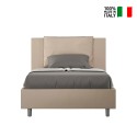 Cama francesa container 120x190 cojín cabecero acolchado Antea P Oferta