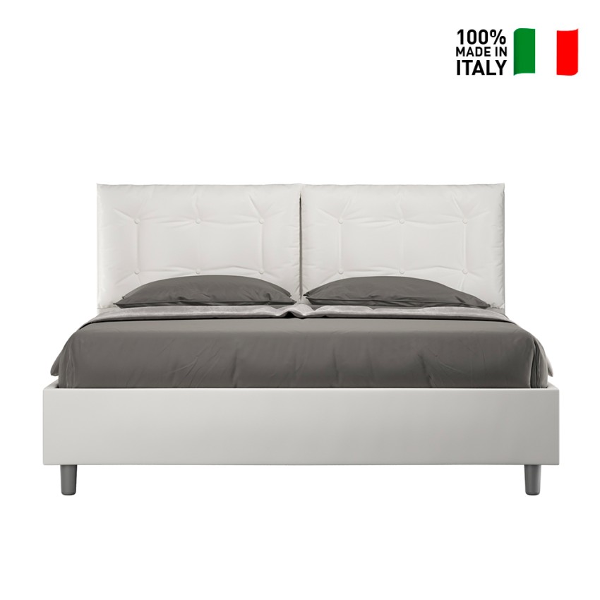 Cama Annalisa 160x200 con base gris tórtola - 009699