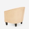 Butaca semicircular terciopelo diseño moderno sala de estar despacho Seashell Lux Rebajas