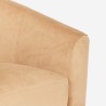 Butaca semicircular terciopelo diseño moderno sala de estar despacho Seashell Lux Descueto
