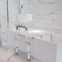 Silla banco de ducha bañera para personas mayores y discapacitados con respaldo y reposabrazos Holly Stock