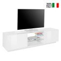 Mueble TV salón diseño moderno blanco 180cm Dover Venta