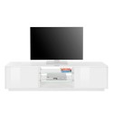 Mueble TV salón diseño moderno blanco 180cm Dover Rebajas