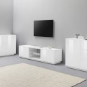 Mueble TV salón diseño moderno blanco 180cm Dover Catálogo