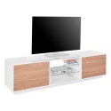 Mueble TV 180cm salón diseño madera blanca Dover Wood Oferta