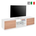 Mueble TV 180cm salón diseño madera blanca Dover Wood Venta