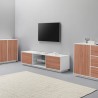 Mueble TV 180cm salón diseño madera blanca Dover Wood Catálogo