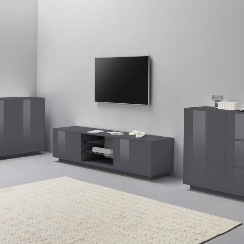 Aston Report Mueble TV bajo 220cm diseño moderno salón