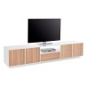 Mueble TV diseño moderno madera blanca 220cm salón Aston Wood Oferta