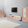 Mueble TV diseño moderno madera blanca 220cm salón Aston Wood Catálogo