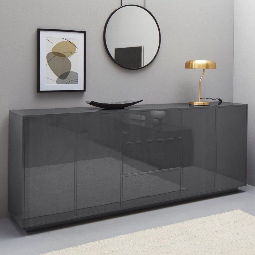 Aparador de cocina 220cm muebles de salón diseño moderno Lonja Report Promoción