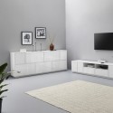 Aparador 200cm mueble salón aparador cocina diseño blanco Lopar Stock