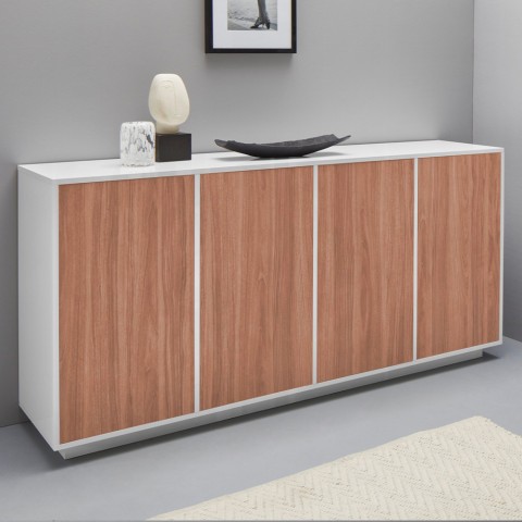 Aparador salón 180cm mueble cocina diseño madera blanca Ceila Wood Promoción