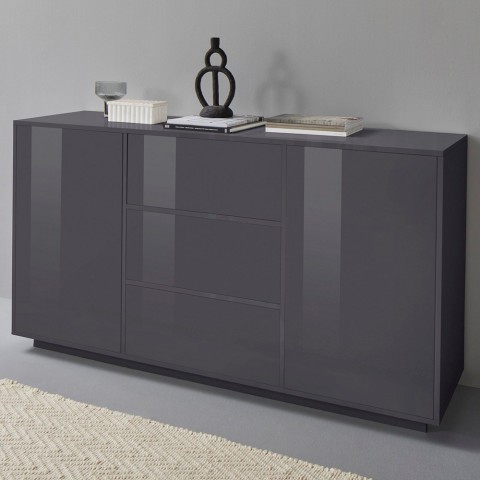 Aparador diseño moderno mueble salón 160cm buffet Carat Report Promoción