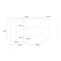 Aparador mueble salón diseño moderno buffet 160cm Carat Report Modelo