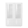 Aparador alto con vitrina 100cm salón diseño moderno blanco Syfe Rebajas