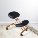 Silla ergonómica postural de rodillas para oficina modelo sueco madera Balancewood Coste