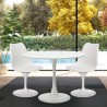 juego de 2 sillas y mesa de comedor de diseño Tulipan 80 cm aster Oferta