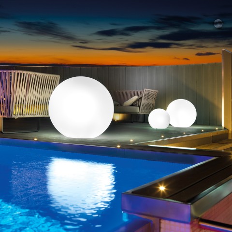 Esfera de luz LED RGB lámpara diseño exterior jardín bar restaurante