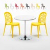 Mesa Redonda Blanca Con 2 Sillas De Colores Interior Bar WEDDING Long Island Rebajas