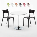 Mesa Redonda Blanca Con 2 Sillas De Colores Interior Bar Parisienne Long Island Rebajas