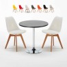 Mesa Redonda Negra Con 2 Sillas De Colores Interior Bar Nordica Cosmopolitan Venta