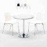 Mesa Redonda Blanca 70x70 cm y 2 Sillas De Colores Lollipop Silver Venta