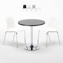 Mesa Redonda Negra 70x70 cm y 2 Sillas De Colores Lollipop Gold Venta