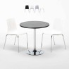 Mesa Redonda Negra 70x70 cm y 2 Sillas De Colores Lollipop Gold Venta