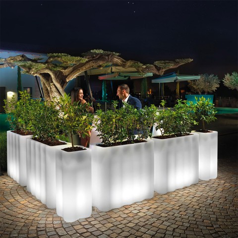 Jardinera luminosa LED RGB para restaurante bar terraza Nebula Promoción