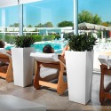 Florero alto cuadrado jardín bar terraza restaurante Genesis 