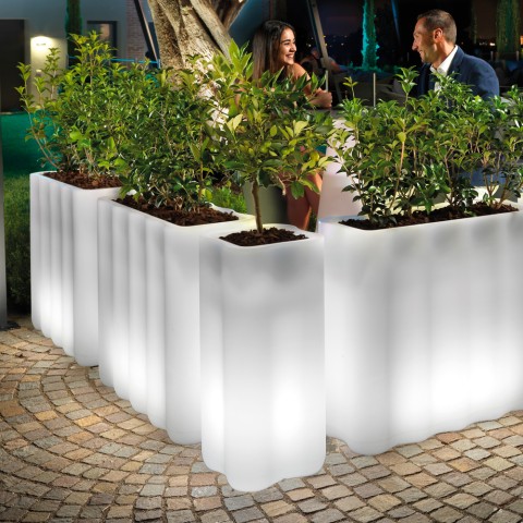 Columna de luz LED RGB jardinera bar terraza macetero Nebula Promoción