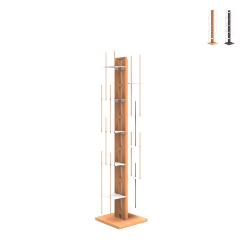 Librería columna vertical h150cm madera 10 baldas Zia Veronica MH