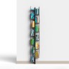 Librería de pared vertical h195cm en madera 13 estantes Zia Veronica WH Medidas