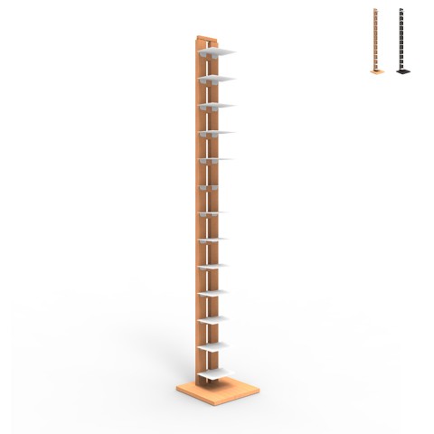 Librería columna vertical de madera h195cm 13 baldas Zia Ortensia H