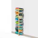 Librería de pared de madera que ahorra espacio h150cm 20 estantes Zia Bice WMH Elección
