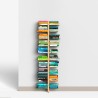 Librería de pared de madera que ahorra espacio h150cm 20 estantes Zia Bice WMH Modelo
