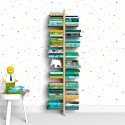 Librería de pared de madera que ahorra espacio h150cm 20 estantes Zia Bice WMH Oferta