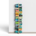 Librería de pared de madera que ahorra espacio h195cm 26 estantes Zia Bice WH Características