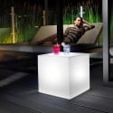 Puf de exterior con cubo de luz LED RGB barra de jardín Home Fitting