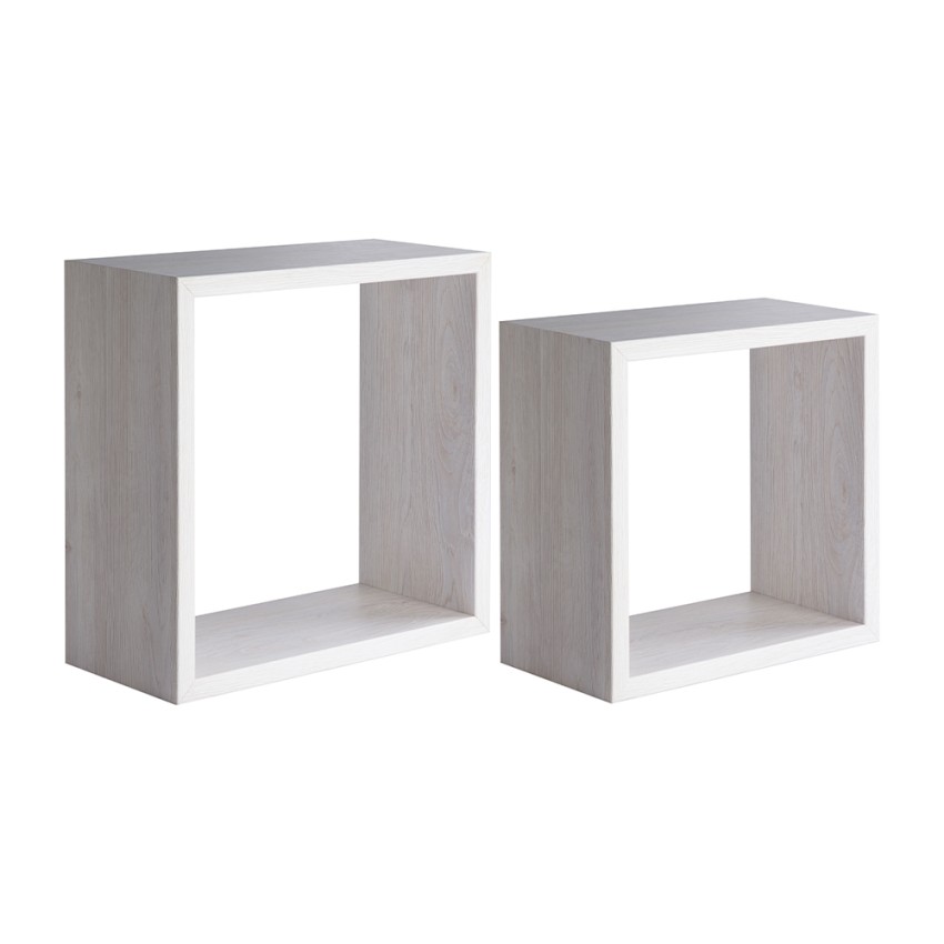 Conjunto de 2 estantes colgantes de cubo de pared de diseño moderno Q-Bis Promoción