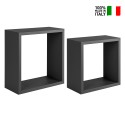 Conjunto de 2 estantes colgantes de diseño de cubos de pared Q-Bis Maxi Precio