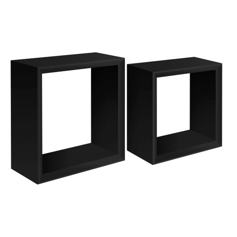 Conjunto de 2 estantes colgantes de cubo de pared de diseño moderno Ginevra Promoción