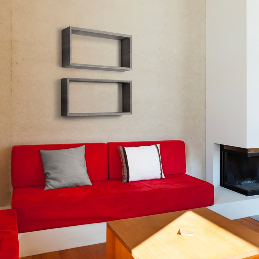 Estante de pared de cubo rectangular de diseño moderno Artù Promoción Estante de pared de cubo rectangular de diseño moderno Artù Promoción