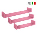 Conjunto de 3 estantes de pared estante de pared de diseño moderno Calamita 